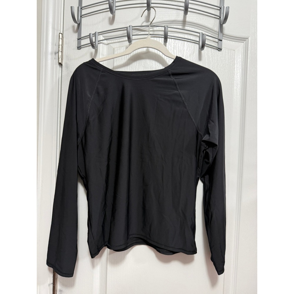 Aerie Black Long Sleeve Rash Guard Athletic Top Women's XXL Beach Sun Protection